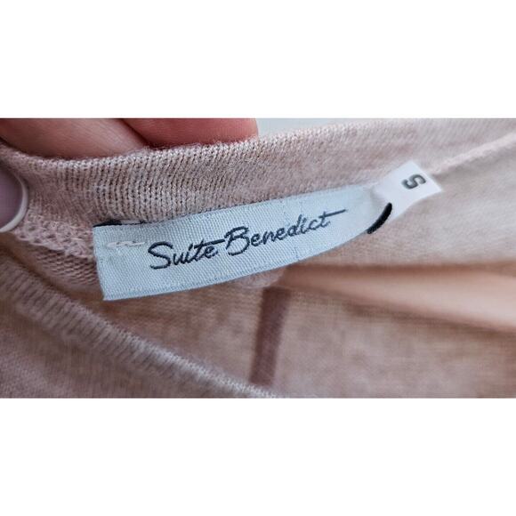 Suite Benedict Sweater Womens Small Pink Bow Pastel Cropped Soft Girl Coquette - Picture 6 of 10